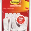 3M Command Medium Plastic Hook 3-7/8 In. L 6 Pk
