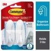 3M Command Medium Plastic Hook 3-1/8 In. L 2 Pk