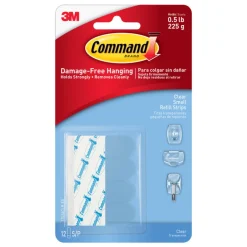 3M Command Small Foam Adhesive Strips 1-3/4 in. L 12 pk (Pack of 6)