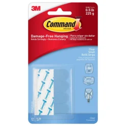 3M Command Small Foam Adhesive Strips 1-3/4 in. L 12 pk (Pack of 6)