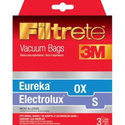 3M Filtrete Vacuum Bag For Electrolux S/Eureka OX/Sanitaire S, Micro Allergen 3 pk