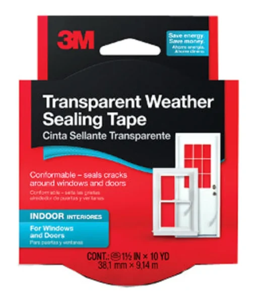 3M Flexible Moisture Resistant Transparent Weather Sealing Tape 30 L ft.