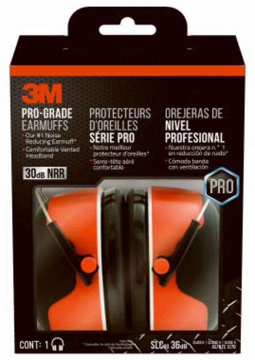 3M Pro-Grade 30 dB Steel Earmuffs Mulit-Colored 1 pair