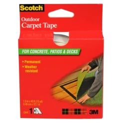 3M Scotch Water Repellent Non-Slip Withe Vinyl Reversible Outdoor Carpet Tape 1.4 W in. x 40 L ft.