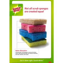 3M Scotch-Brite Delicate, Light Duty Sponge 4.4 in. L 2 pk