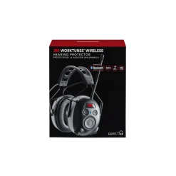 3M WorkTunes 24 dB Soft Foam Bluetooth Earplugs/Earphones w/Mic Black 1 pair