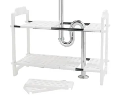 Madesmart 17.25 in. H X 2.75 in. W X 18.13 in. L White Under-the-Sink Shelf