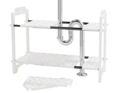 Madesmart 17.25 in. H X 2.75 in. W X 18.13 in. L White Under-the-Sink Shelf