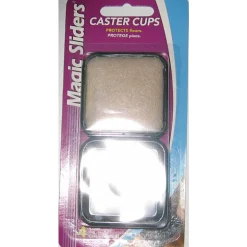 Magic Sliders Plastic Caster Cup Brown Square 1-3/4 in. W X 1-3/4 in. L 4 pk