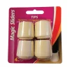 Magic Sliders Rubber Leg Tip White Round 1-1/8 in. W 4 pk