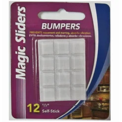 Magic Sliders Rubber Self Adhesive Bumper Pad Clear Round 7/8 in. W X 7/8 in. L 4 pk