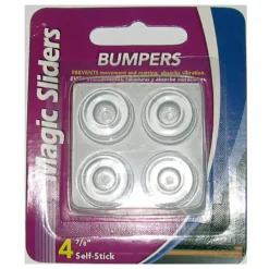 Magic Sliders Rubber Self Adhesive Bumper Pad Clear Round 7/8 in. W X 7/8 in. L 4 pk