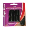 Magic Sliders Vinyl Leg Tip Black Round 1 in. W 4 pk