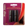 Magic Sliders Vinyl Leg Tip Black Round 7/8 in. W 4 pk