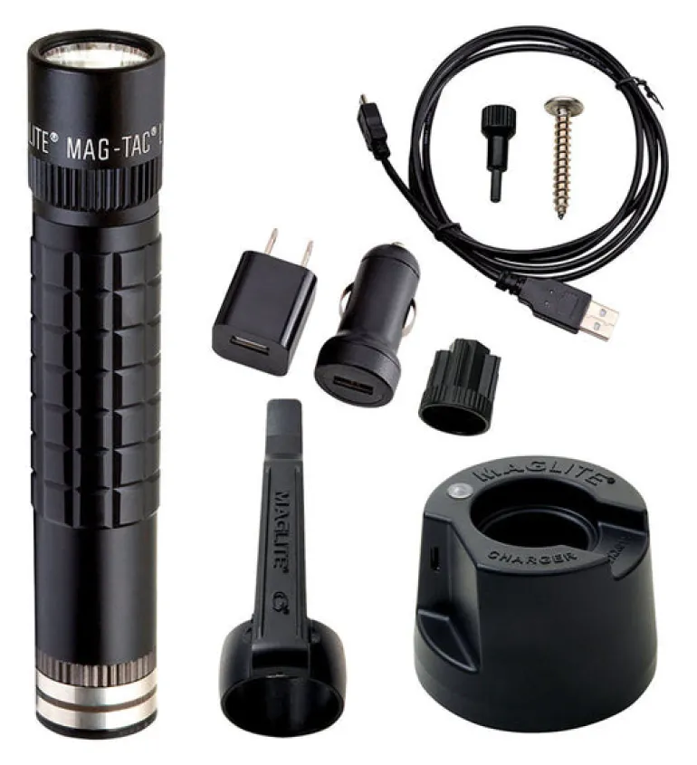 Maglite Magtac 533 Lumens Black Led Rechargeable Flashlight Lifepo4 Battery
