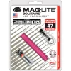 Maglite Solitaire 47 lumens Pink LED Flashlight With Key Ring AAA Battery