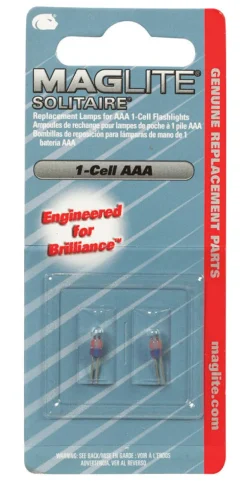Maglite Solitaire 1-Cell AAA Flashlight Bulb Bi-Pin Base