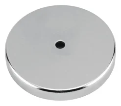 Magnet Source .283 in. L X 1.42 in. W Silver Round Base Magnet 16 lb. pull 1 pc