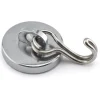 Magnet Source .225 in. L X 1.125 in. W Silver Magnetic Hook 40 lb. pull 1 pc