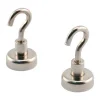 Magnet Source 1.4 in. L X .787 in. W Silver Magnetic Hook 28 lb. pull 2 pc