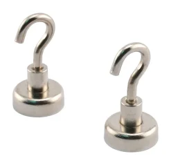 Magnet Source 1.4 in. L X .787 in. W Silver Magnetic Hook 28 lb. pull 2 pc