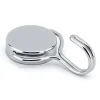 Magnet Source .5 in. L X 1.5 in. W Silver Magnetic Hook 65 lb. pull 1 pc