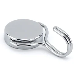Magnet Source .5 in. L X 1.5 in. W Silver Magnetic Hook 65 lb. pull 1 pc