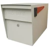 Mail Boss Mail Boss Modern Galvanized Steel Post Mount White Locking Mailbox