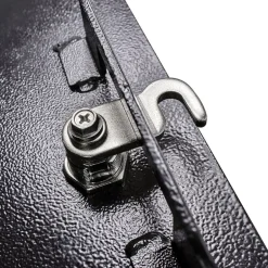 Mail Boss Package Master Modern Galvanized Steel Post Mount Black Locking Mailbox