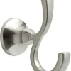 Mandara Collection Double Robe Hook, Brushed Nickel