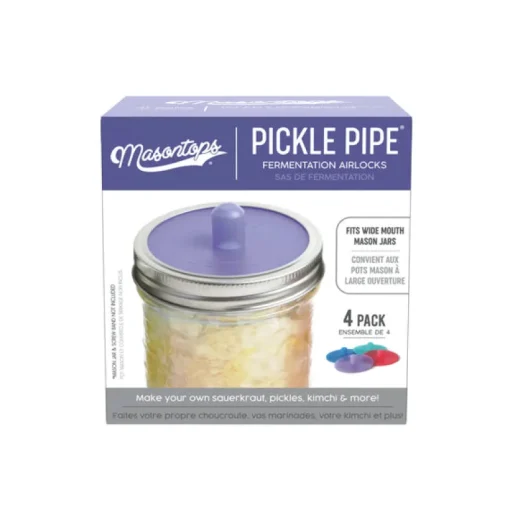 Masontops Pickle Pipes Wide Mouth Fermentation Pickle Pipe 4 pk