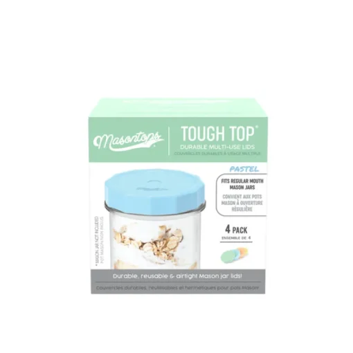 Masontops Tough Top Regular Mouth Mason Jar Lid 4 pk