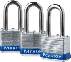 Master Lock 3-3/16 in. H X 1-9/16 in. W X 27/32 in. L Steel 4-Pin Cylinder Exterior Padlock