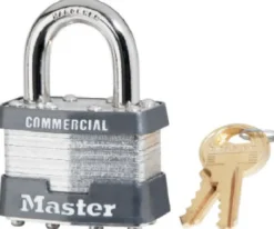 Master Lock 1-5/16 in. H X 1 in. W X 1-3/4 in. L Laminated Steel Ball Bearing Locking Exterior Padlo