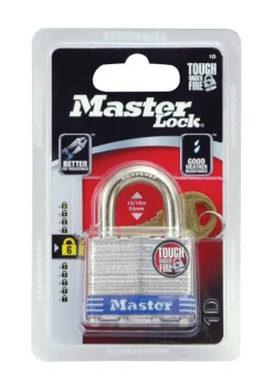 Master Lock 1-5/16 in. H X 1 in. W X 1-3/4 in. L Laminated Steel Ball Bearing Locking Exterior Padlo