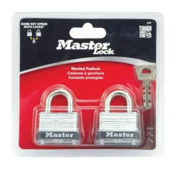 Master Lock 15/16 in. H X 13/16 in. W X 1-1/2 in. L Steel Warded Locking Warded Padlock