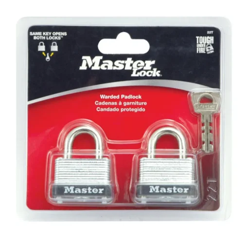 Master Lock 15/16 in. H X 13/16 in. W X 1-1/2 in. L Steel Warded Locking Warded Padlock