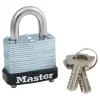 Master Lock 1-1/16 in. H x 3/4 in. W x 1-1/8 in. L Laminated Steel Warded Locking Padlock 1 pk (Pack of 4)