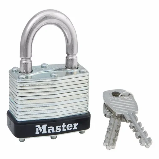 Master Lock 1-1/16 in. H x 1 in. W x 1-3/4 in. L Laminated Steel Warded Locking Padlock 1 pk Keyed Alike (Pack of 12)