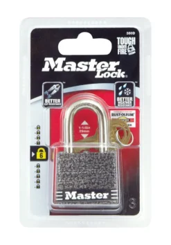Master Lock 1-5/16 in. H X 1 in. W X 1-9/16 in. L Steel Double Locking Weather-Resistant Padlock