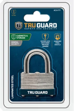 Master Lock 1-1/16 in. H x 1 in. W x 1-3/4 in. L Laminated Steel Warded Locking Padlock 1 pk (Pack of 4)