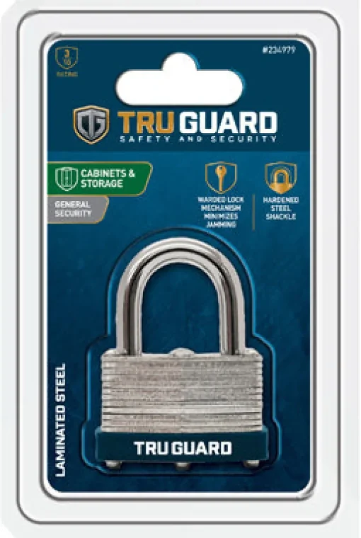 Master Lock 1-1/16 in. H x 1 in. W x 1-3/4 in. L Laminated Steel Warded Locking Padlock 1 pk (Pack of 4)