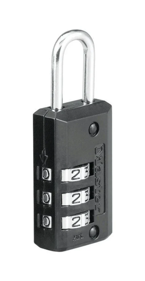 Master Lock 2.18 in. H X 13/16 in. W Steel 3-Dial Combination Luggage Lock