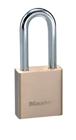 Master Lock 1-9/16 in. H X 3/4 in. W X 1-3/4 in. L Brass 5-Pin Cylinder Exterior Padlock