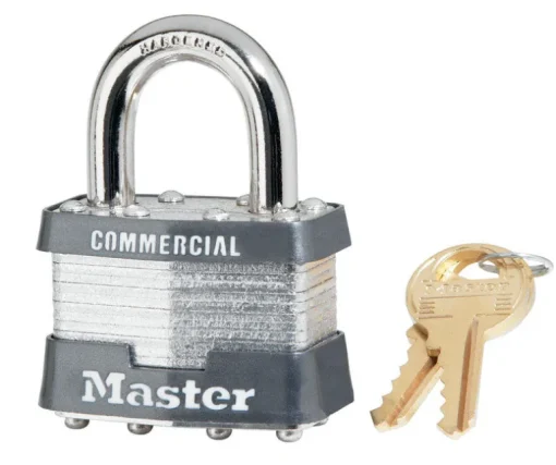 Master Lock 1-5/16 in. H x 1 in. W x 1-3/4 in. L Laminated Steel 4-Pin Cylinder Padlock 6 pk Keyed Alike (Pack of 6)