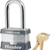 Master Lock 1-5/16 in. H x 1 in. W x 1-3/4 in. L Laminated Steel 4-Pin Cylinder Padlock 6 pk Keyed Alike (Pack of 6)