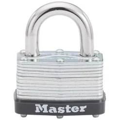 Master Lock 1-1/16 in. H x 1 in. W x 1-3/4 in. L Laminated Steel Warded Locking Padlock 1 pk Keyed Alike