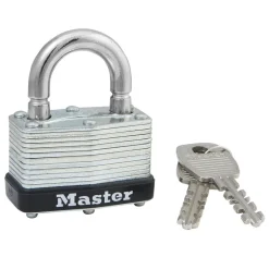 Master Lock 1-1/16 in. H x 1 in. W x 1-3/4 in. L Laminated Steel Warded Locking Padlock 1 pk Keyed Alike