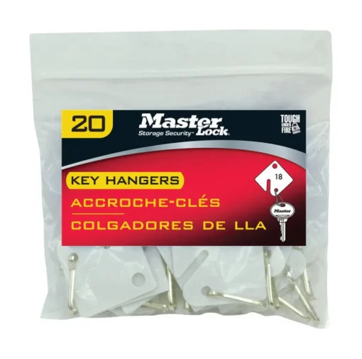 Master Lock Plastic White Rectangle Key Tag