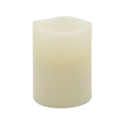 Matchless Darice Ivory Vanilla Honey Scent Pillar Flameless Flickering Candle 4 in. H x 3.15 in. Dia. (Pack of 4)